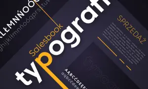 Typograf to artysta, który tworzy litery i układy tekstowe. Na tym obrazie widzimy przykłady typografii, litery i słowa, które tworzą kompozycję.