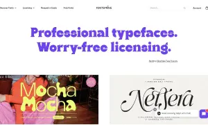 Profesjonalne czcionki, bezproblemowe licencjonowanie. Na stronie Fontspring znajdziesz czcionki takie jak "Mocha Mocha" i "Netjera".